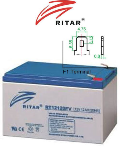Ritar 12v 12A/h  EV Battery